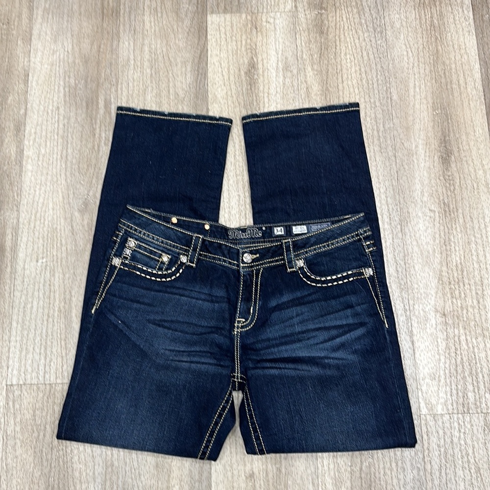 Miss Me mid-rise easy straight jeans size 34